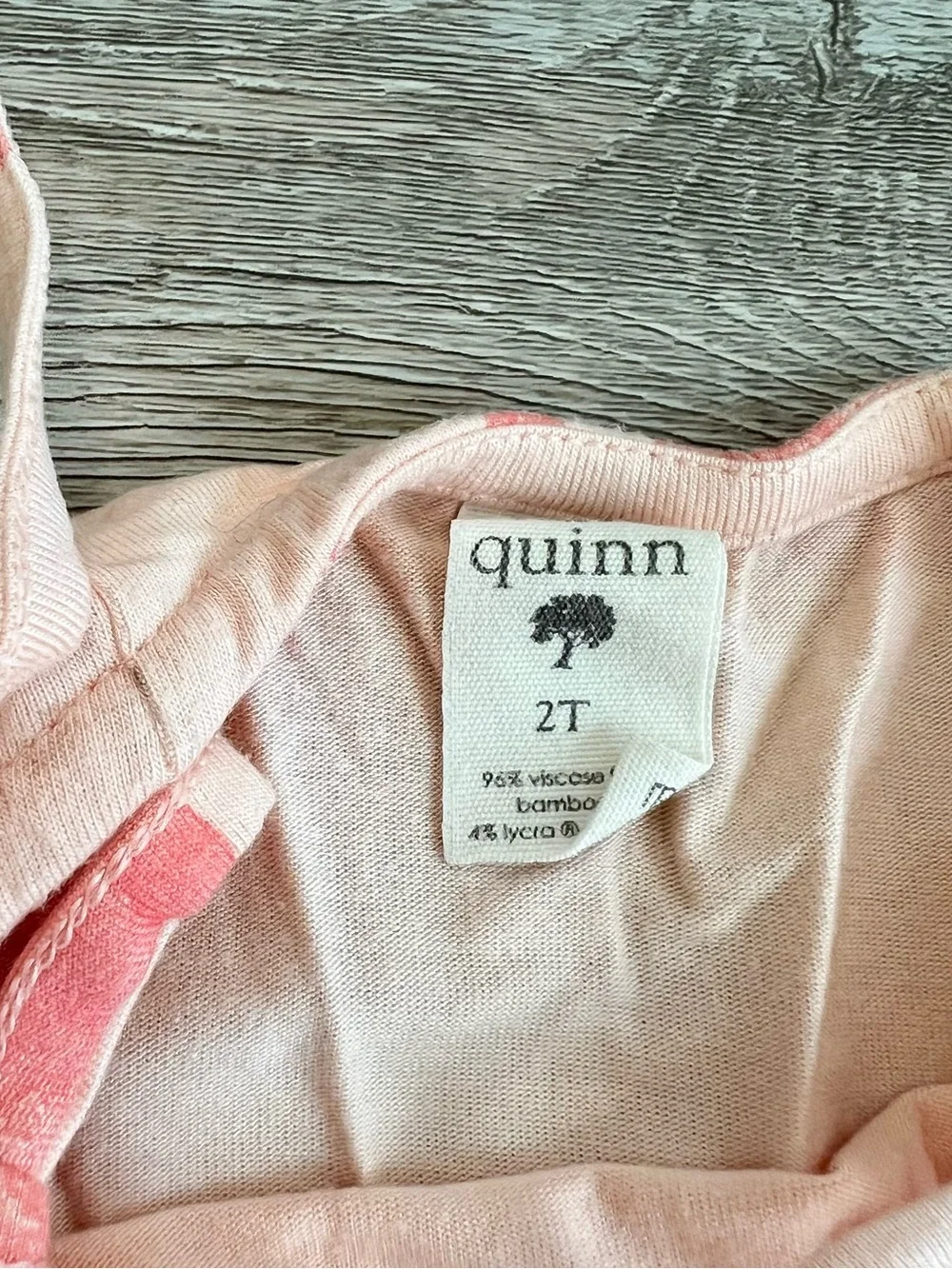 Kate Quinn Bamboo Spaghetti Tie Ballerina Bubble in Vintage Peach Size 2T